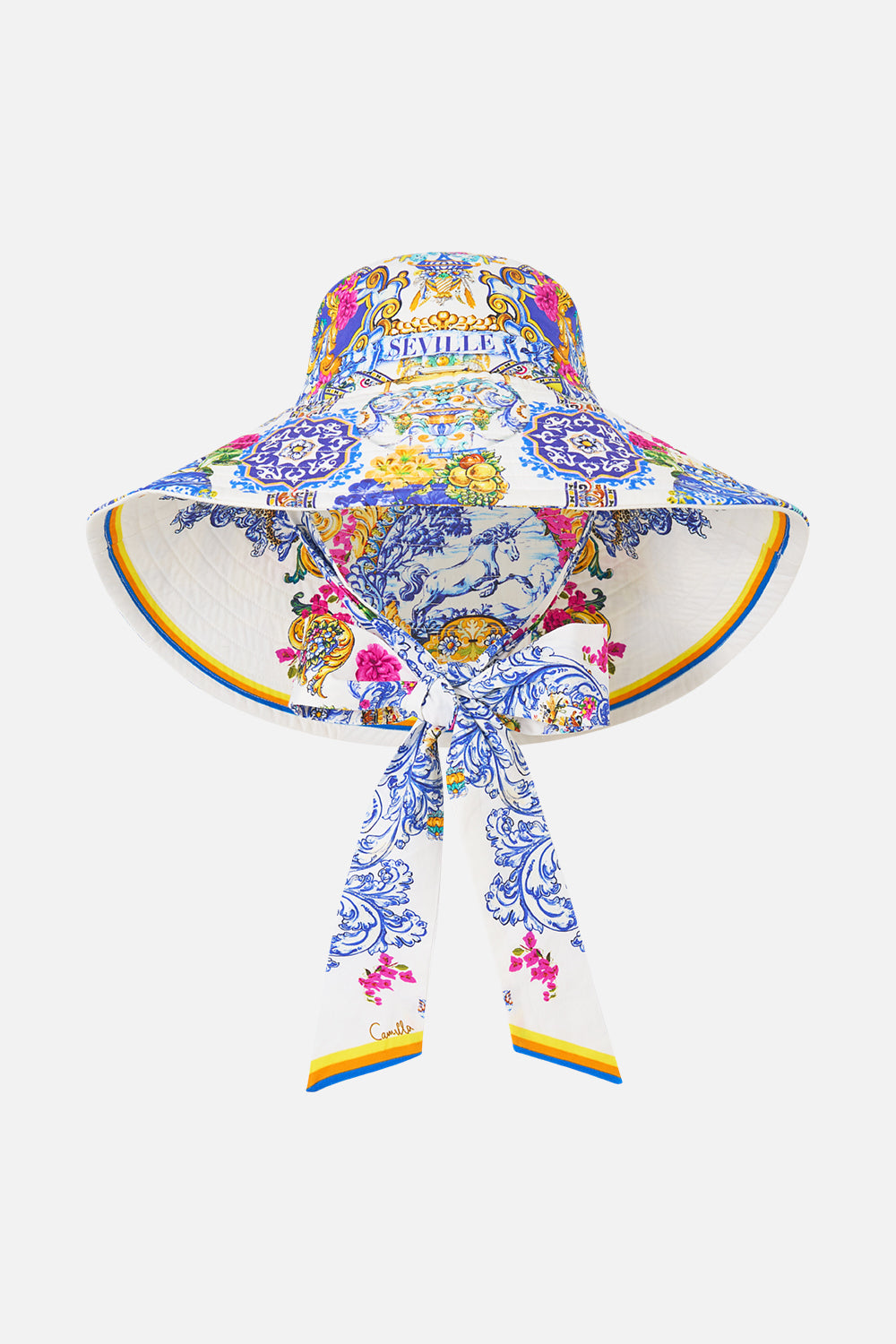 The CAMILLA WIDE BRIM BUCKET HAT WITH TIE ESPAÑA NIRVANAESPAÑA NIRVANA