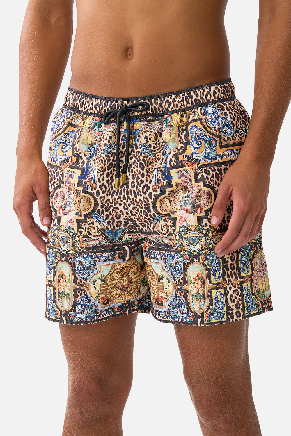 The CAMILLA MID LENGTH BOARDSHORT WITH ELASTIC WAIST SEVILLIAN STYLE