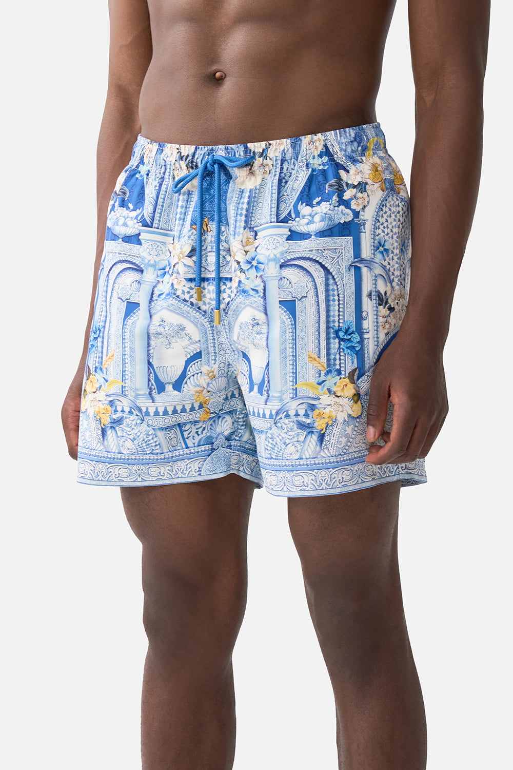 The CAMILLA MID LENGTH BOARDSHORT WITH ELASTIC WAIST DE NADA GRANADA