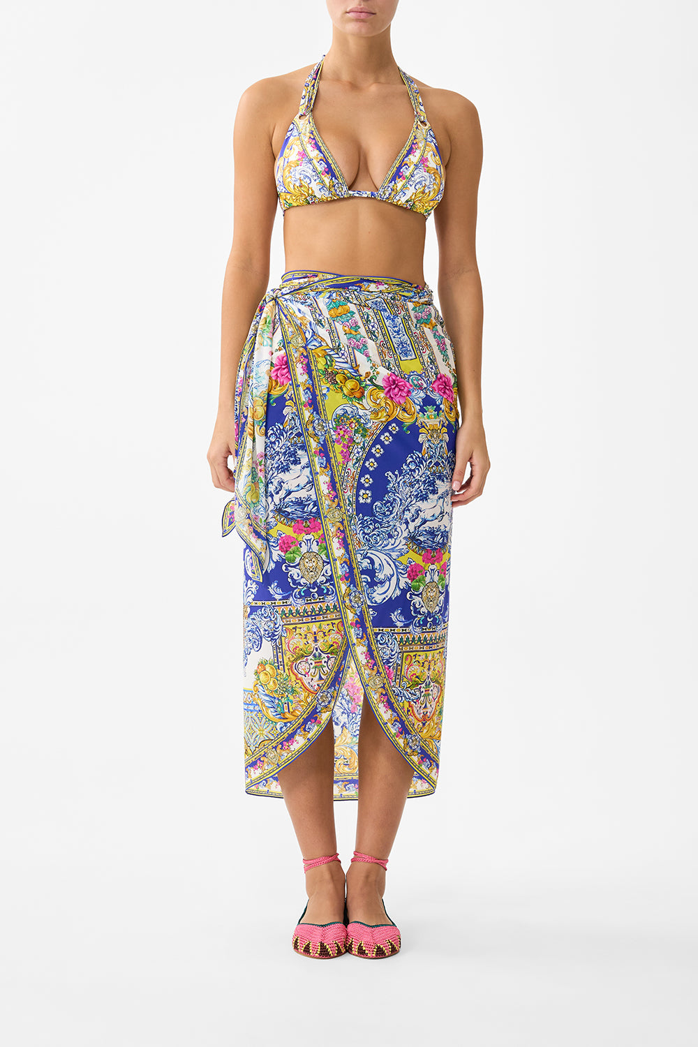 The CAMILLA EYELET WRAP LONG SARONG WITH TIE WAIST ESPAÑA NIRVANAESPAÑA NIRVANA