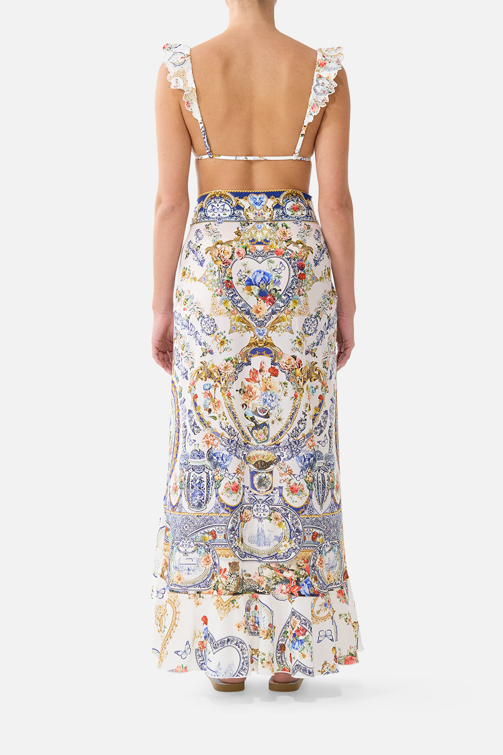 LONG SARONG WITH TIE WAIST AND FRILL EDGE THE POTTERY PARLOUR