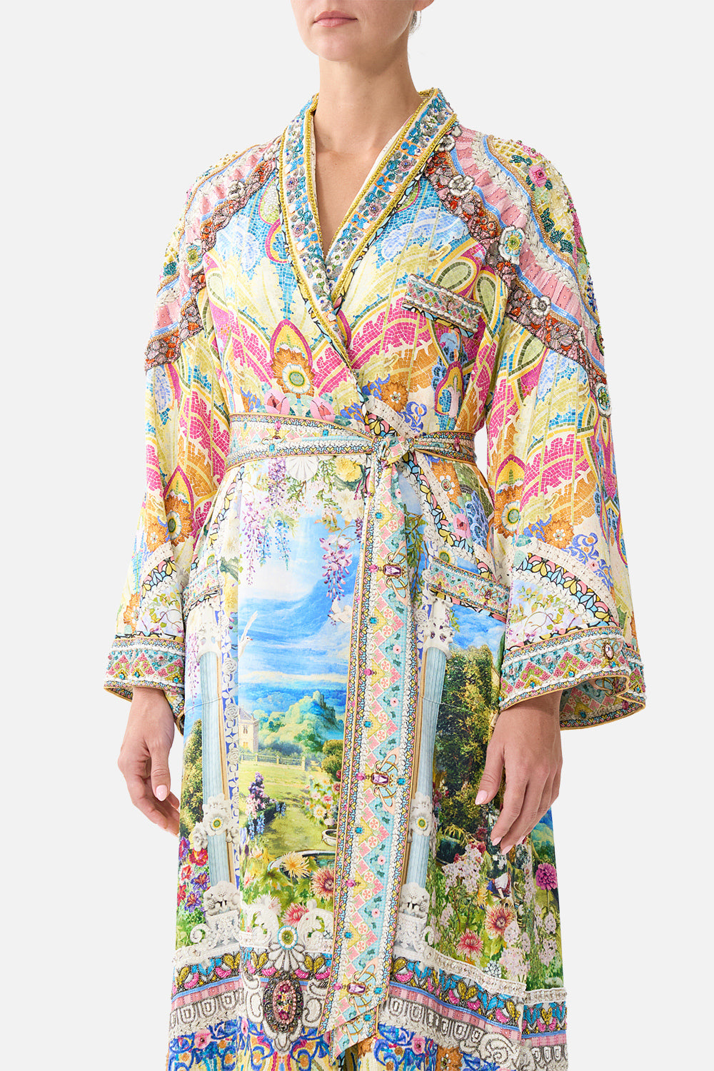 LONG ROBE WITH FLARED SLEEVE NAVÀS NOUVEAU