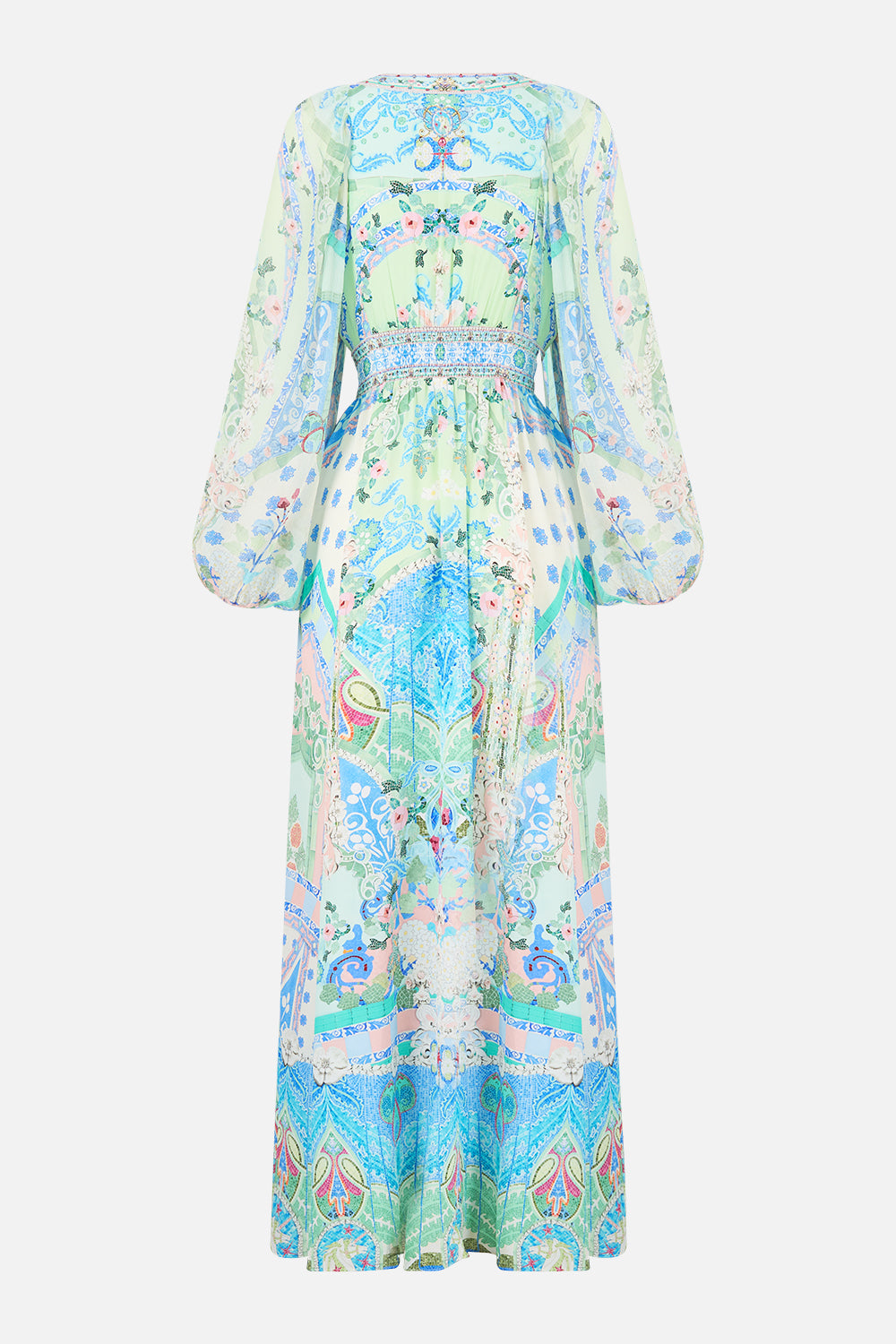 LACE UP FRONT LONG DRESS MIDSUMMER MOSAICS