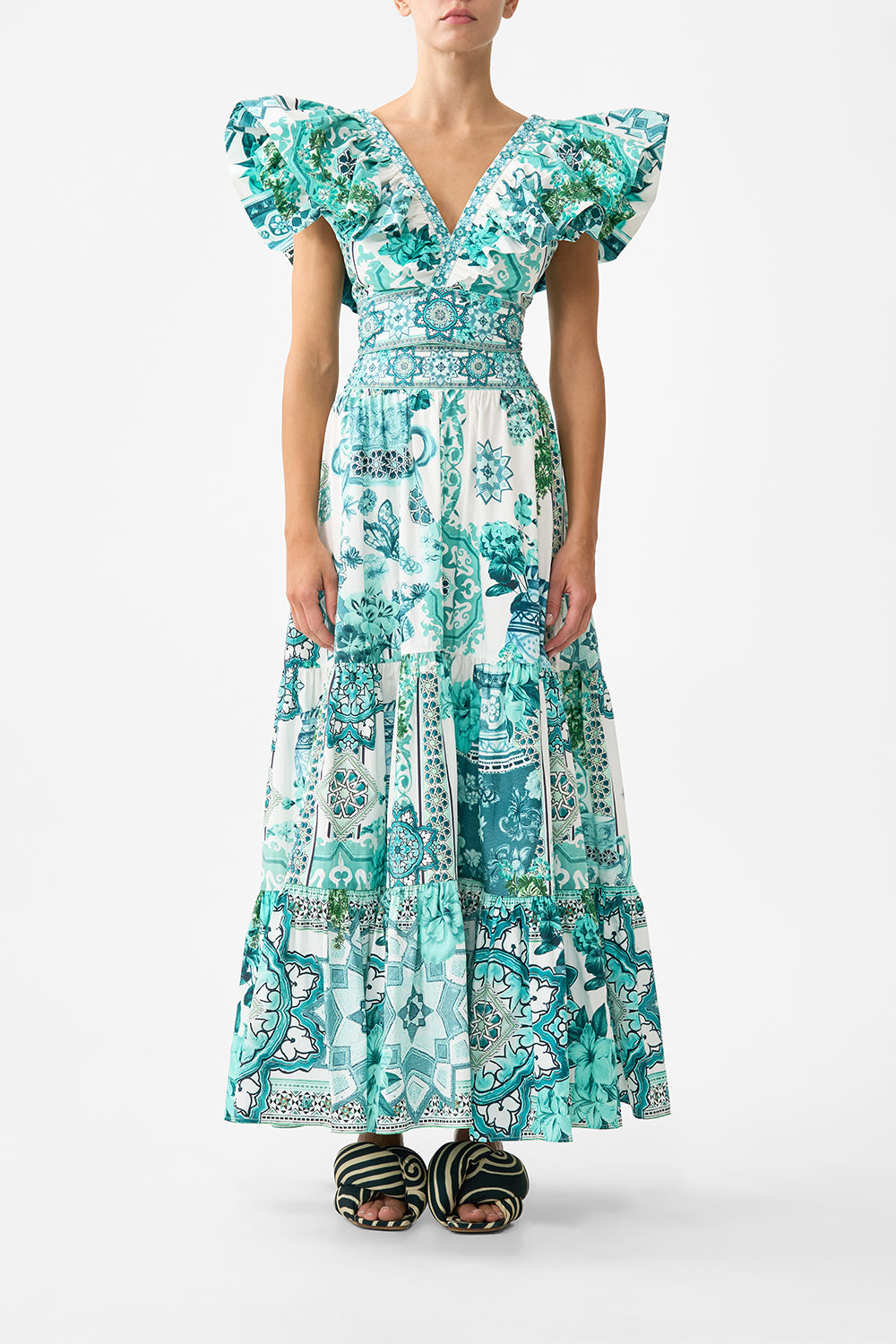 The CAMILLA HIGH WAISTED TIERED SKIRT BALEARIC BEBÉBALEARIC BEBÉ