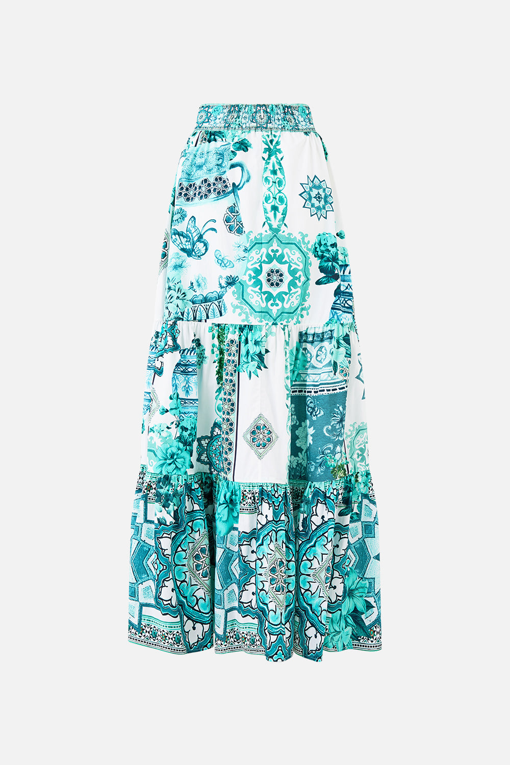 The CAMILLA HIGH WAISTED TIERED SKIRT BALEARIC BEBÉ