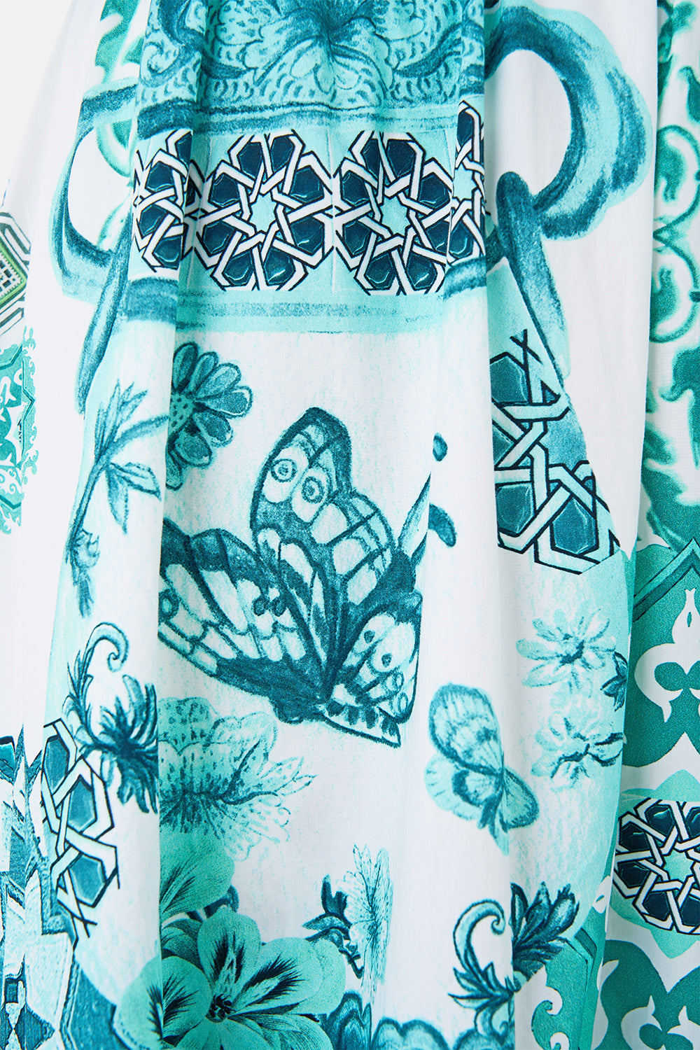 The CAMILLA HIGH WAISTED TIERED SKIRT BALEARIC BEBÉ