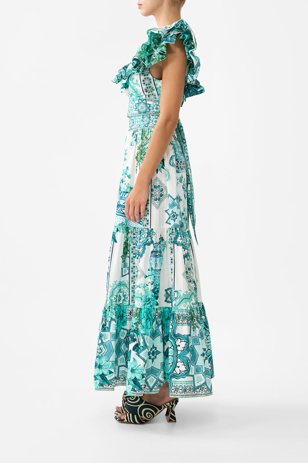 The CAMILLA RUFFLE WRAP TOP BALEARIC BEBÉ