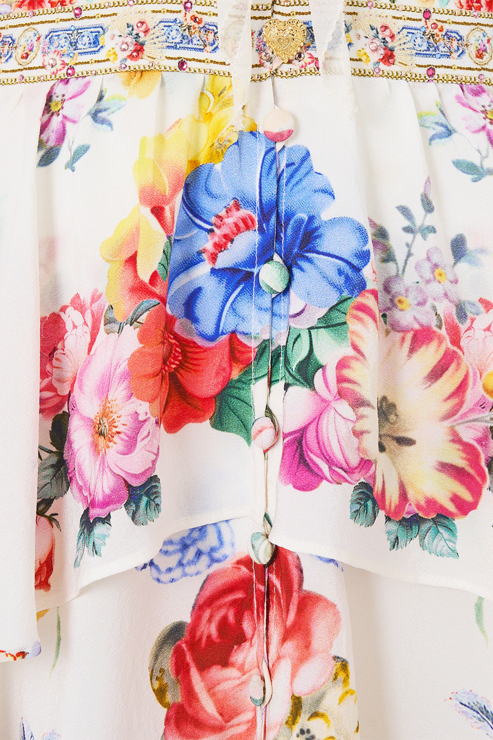 The CAMILLA SHORT WAISTBAND DRESS WITH RUFFLE SLEEVE I LEFT MY HEART IN GRANADA