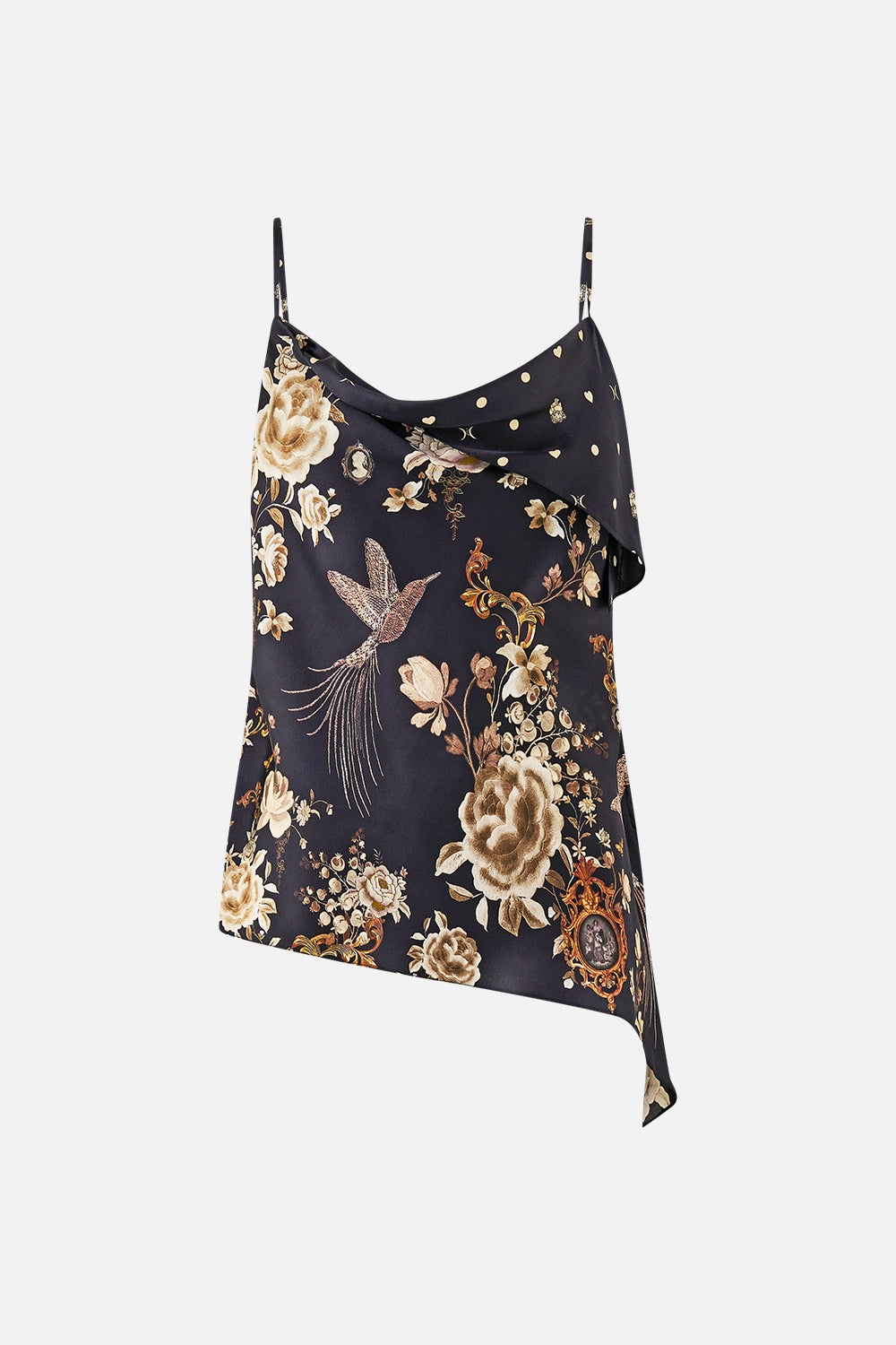 ASYMMETRIC DRAPED TOP FLAMENCO FOLKLORE