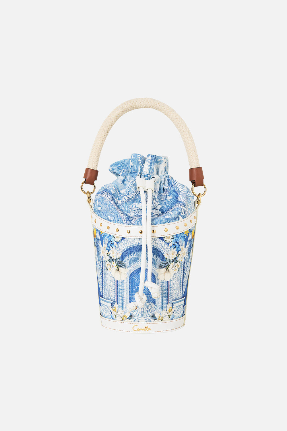 CANVAS TIE TOP BUCKET BAG DE NADA GRANADA