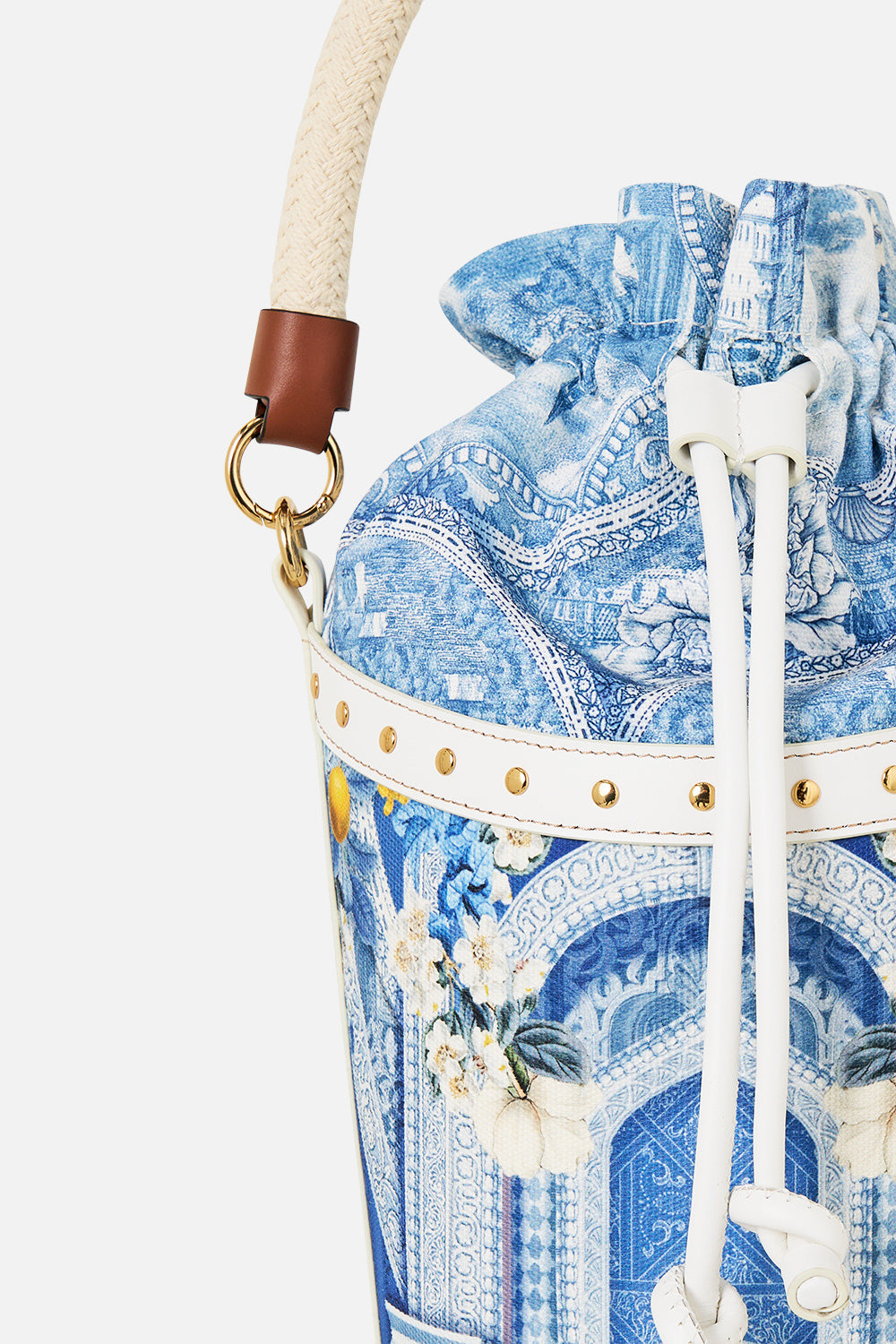 CANVAS TIE TOP BUCKET BAG DE NADA GRANADA