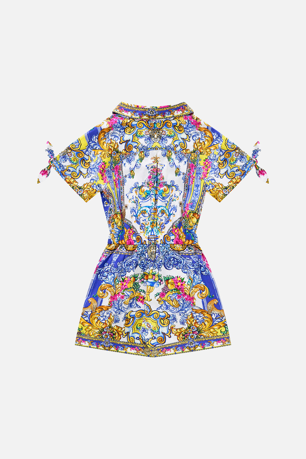 The CAMILLA KIDS SHIRT PLAYSUIT WITH SHORT TIE SLEEVE ESPAÑA NIRVANA