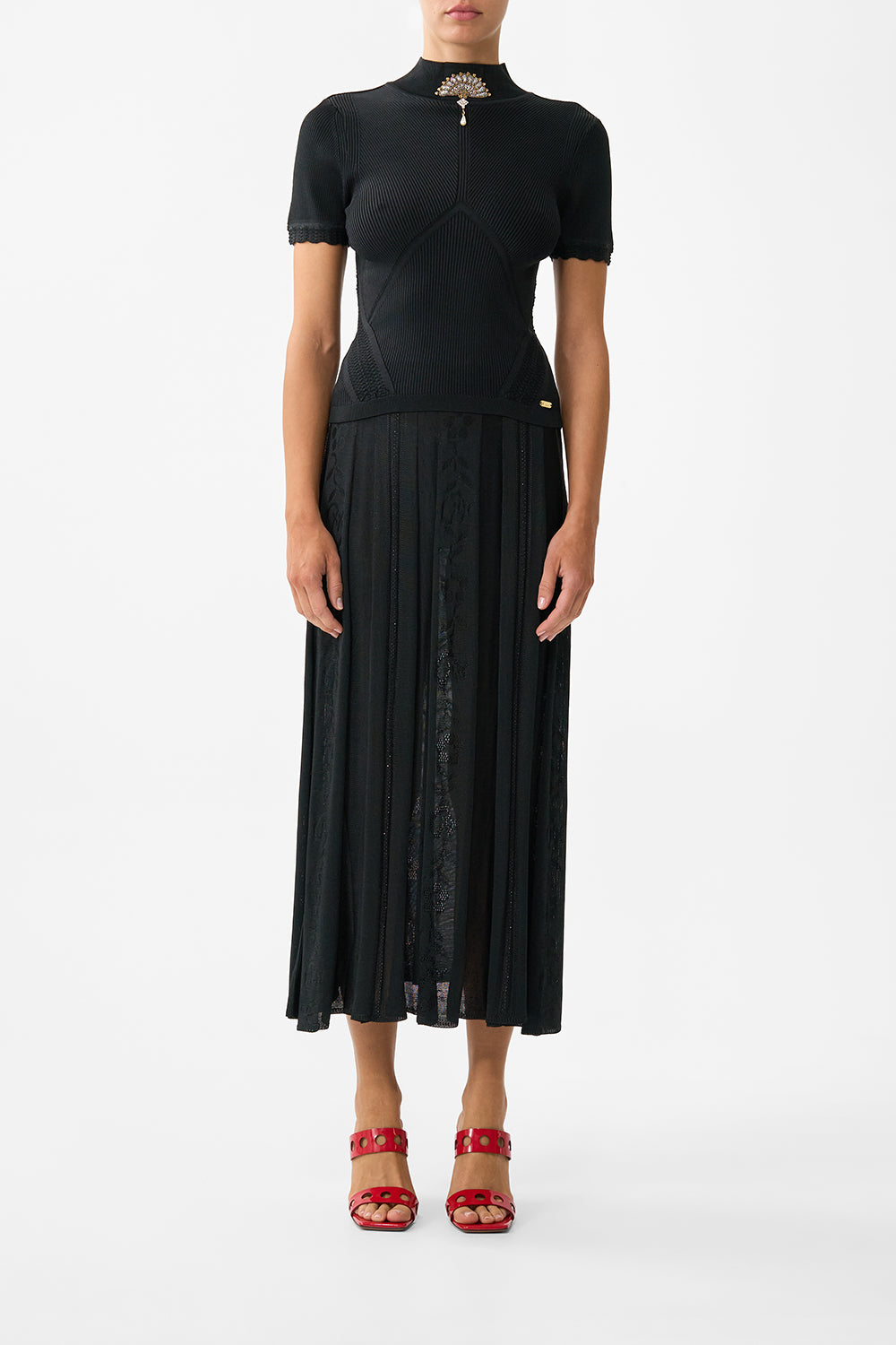 MOCK NECK KNIT TOP FLAMENCO FOLKLORE