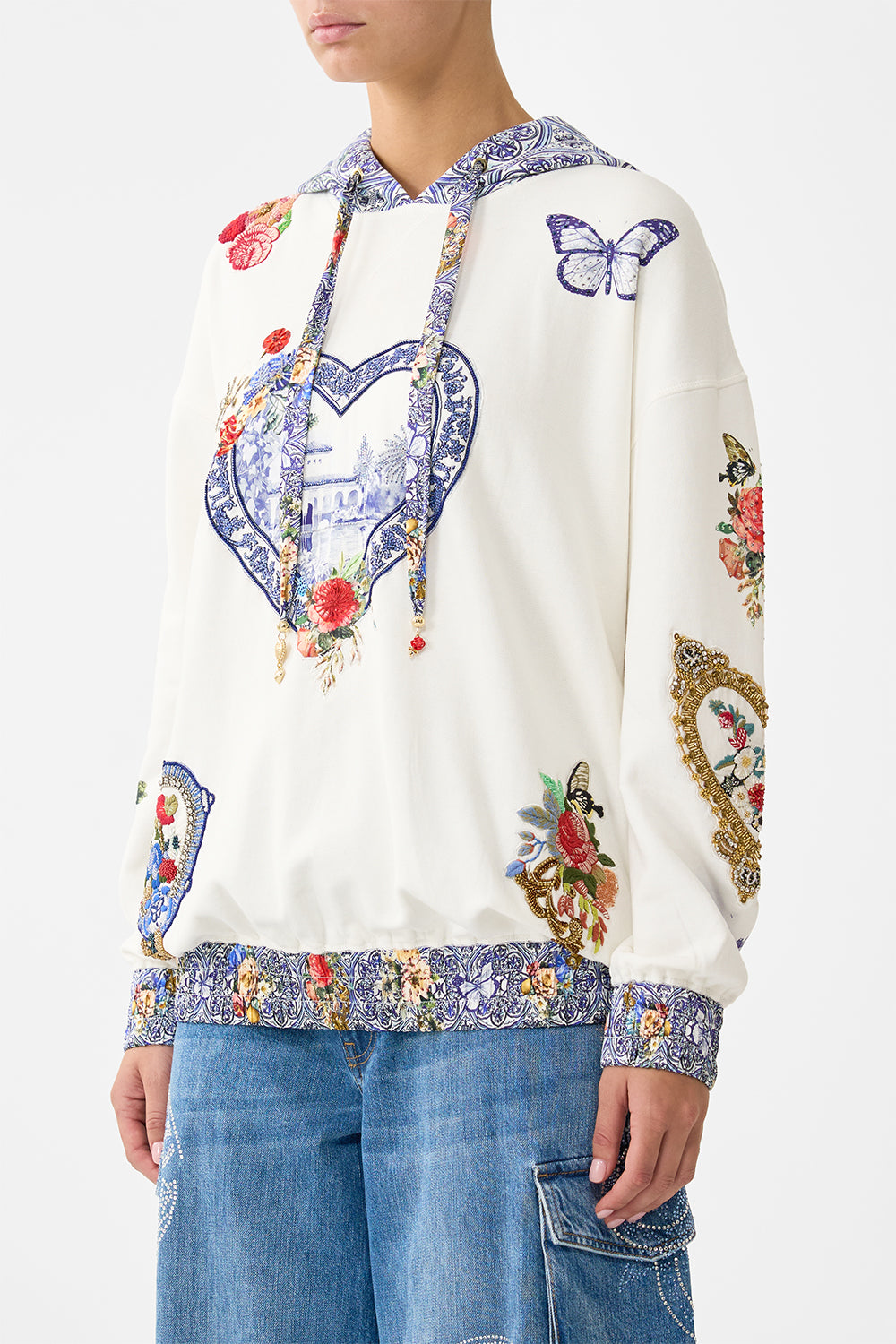 SILK BAND OVERSIZED HOODIE WITH POCKETS THE POTTERY PARLOUR