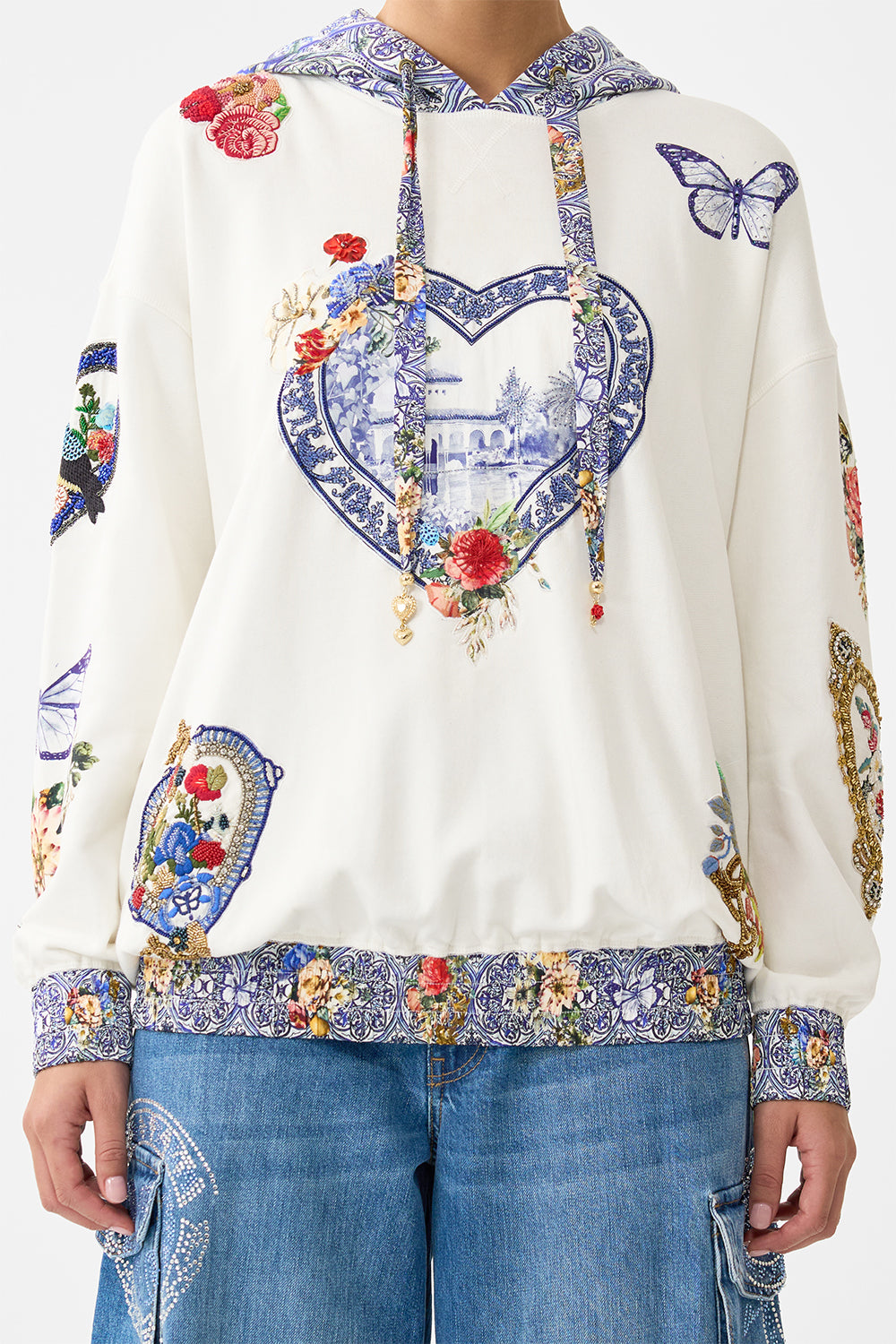 SILK BAND OVERSIZED HOODIE WITH POCKETS THE POTTERY PARLOUR