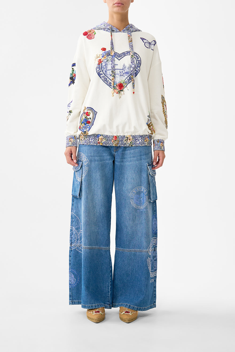 SILK BAND OVERSIZED HOODIE WITH POCKETS THE POTTERY PARLOUR