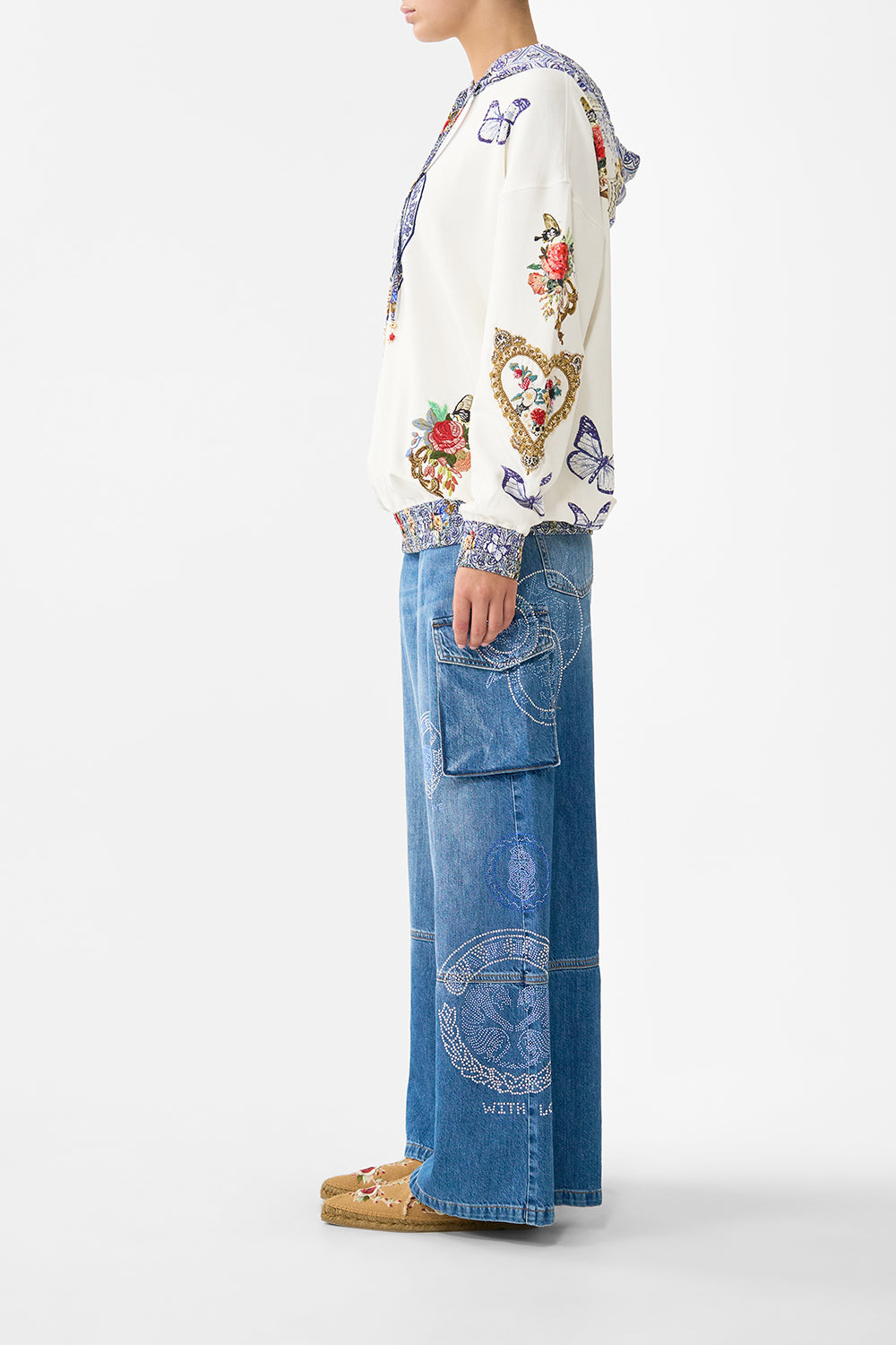 SILK BAND OVERSIZED HOODIE WITH POCKETS THE POTTERY PARLOUR