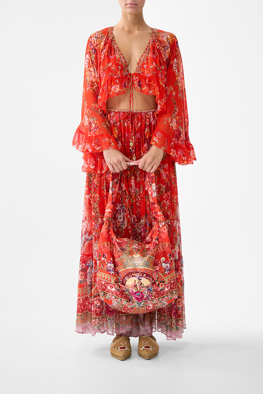 SLOUCH SHOULDER BAG WITH KNOT DETAILS OLÉ OLÉ