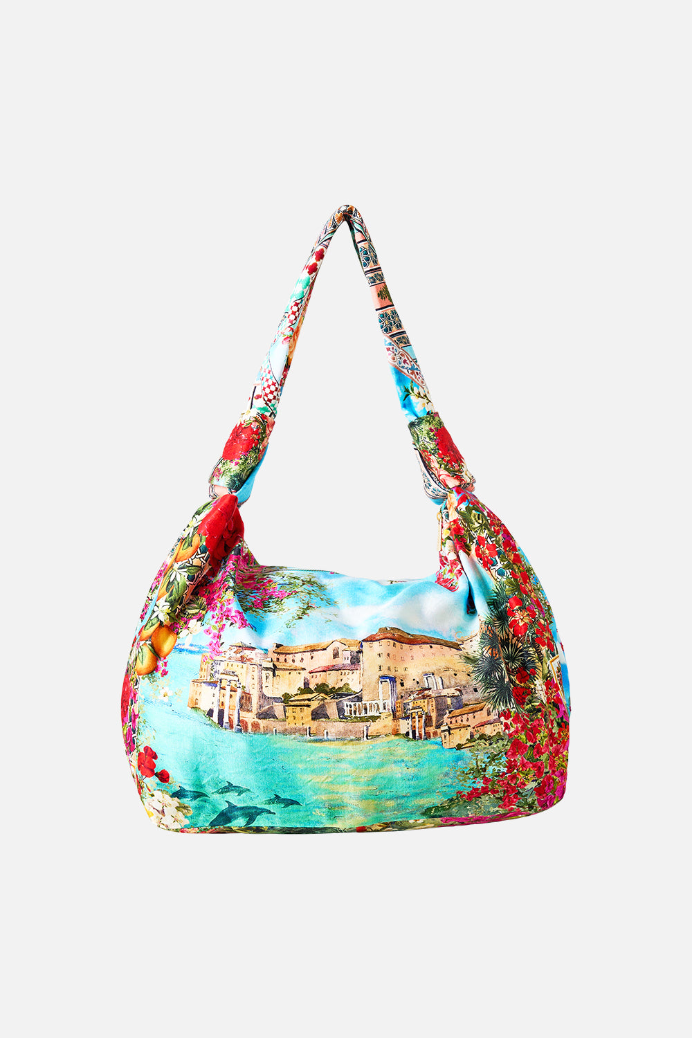 SLOUCH SHOULDER BAG WITH KNOT DETAILS MEET ME IN MALLORCA