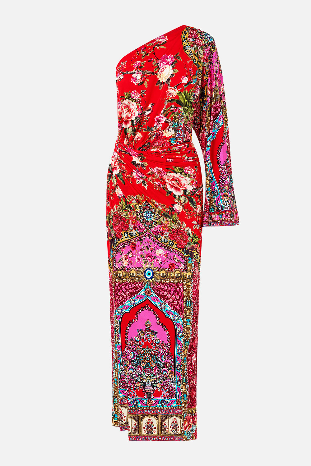 The CAMILLA ONE SHOULDER JERSEY DRESS HEIRLOOM EMPIRE
