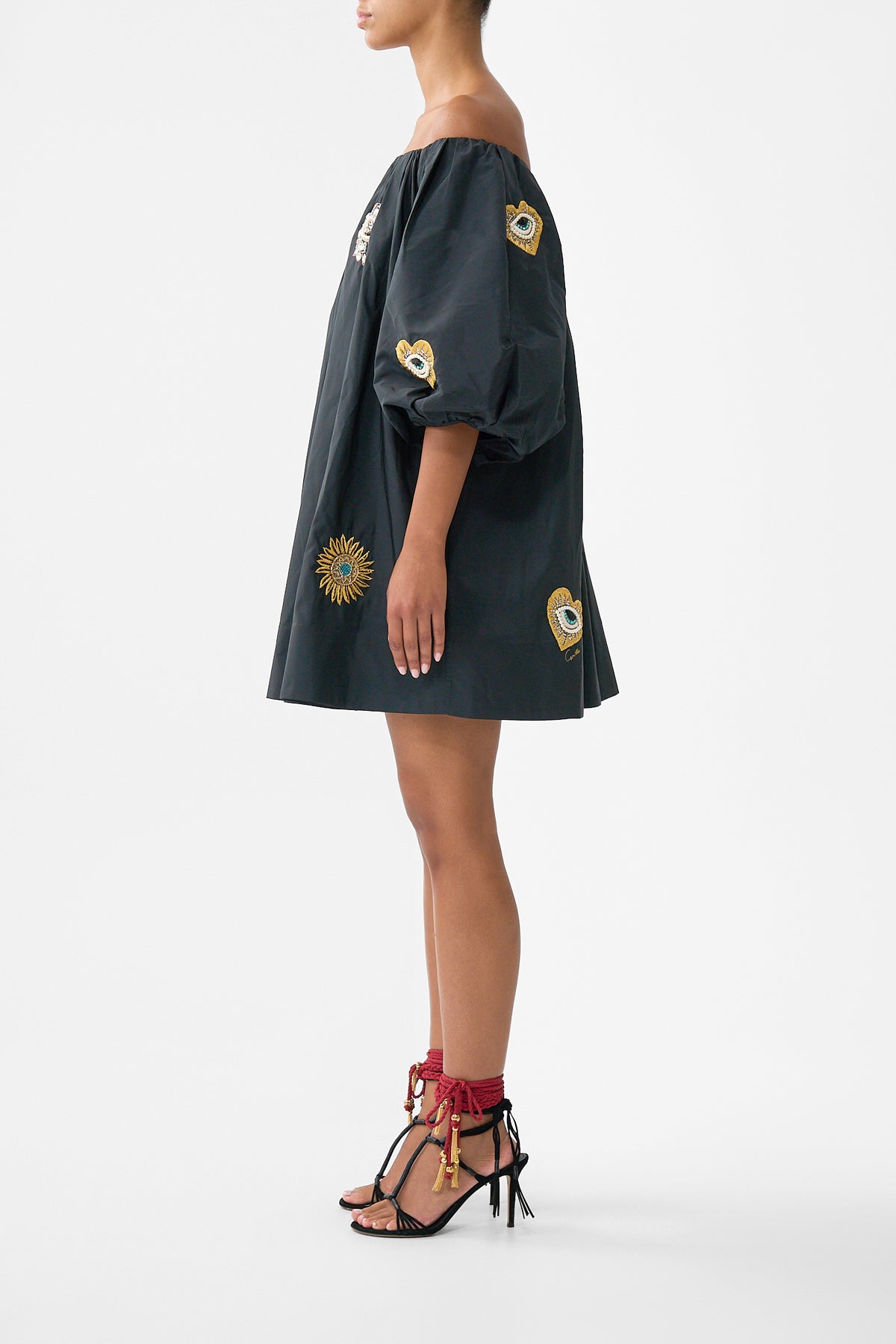 The CAMILLA OFF SHOULDER PUFF DRESS AMULETS AND ALCHEMY