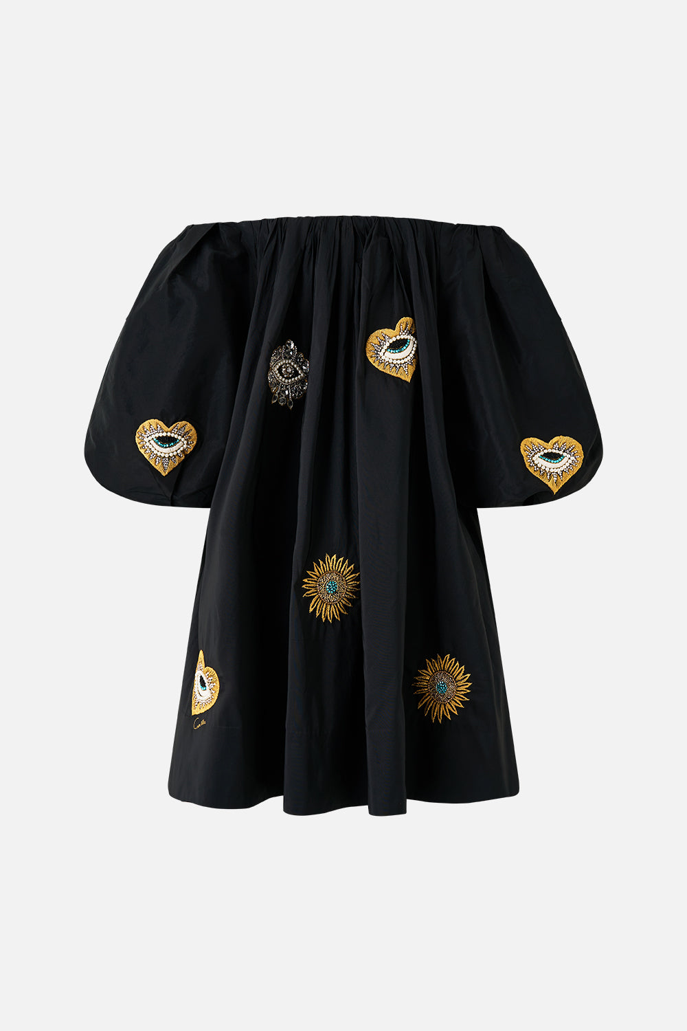 The CAMILLA OFF SHOULDER PUFF DRESS AMULETS AND ALCHEMY