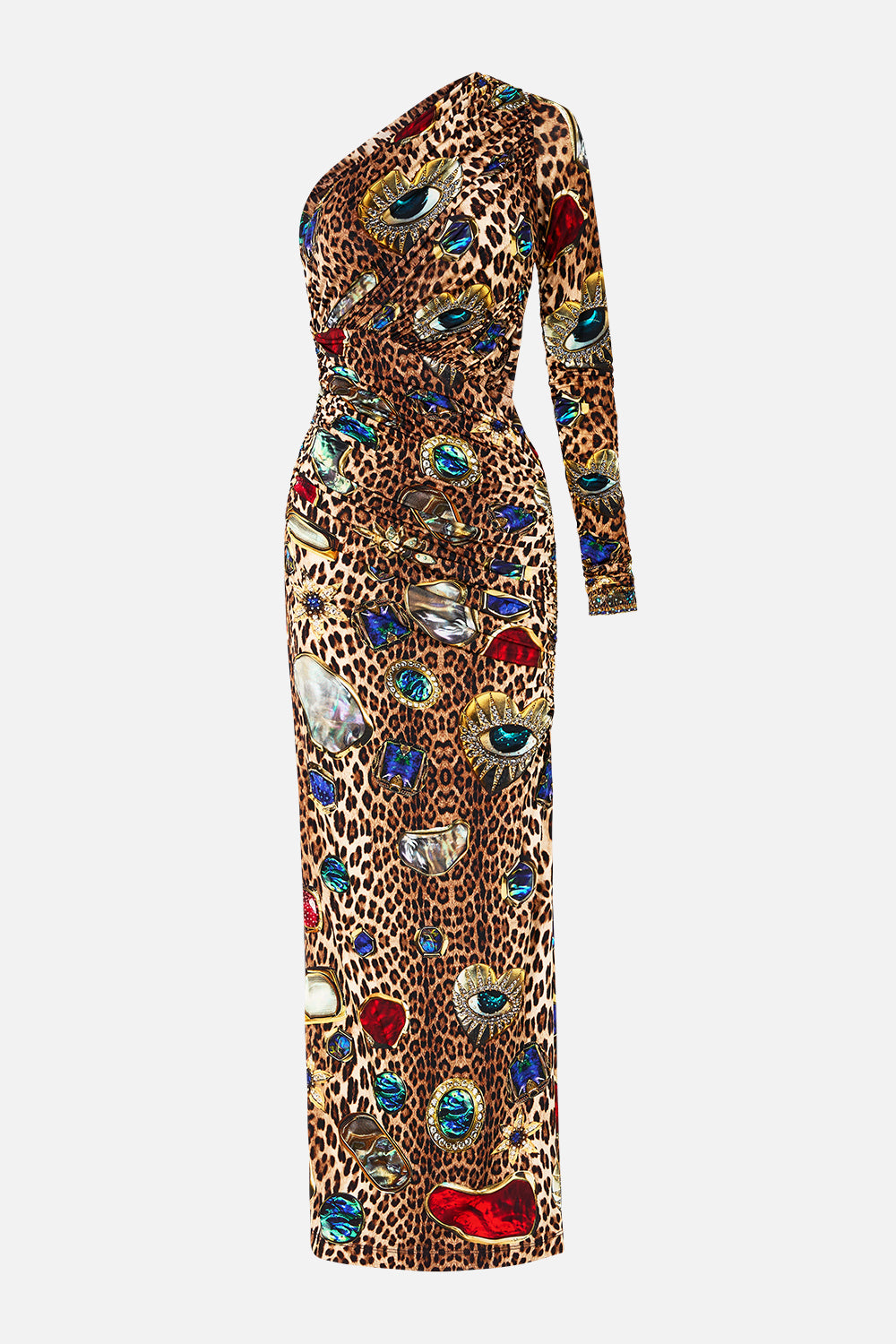 The CAMILLA ONE SHOULDER JERSEY CUT OUT DRESS NAZAR NIRVANA