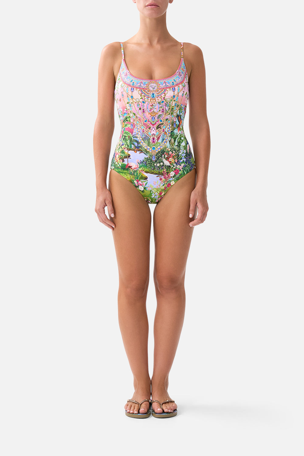 SCOOP NECK ONE PIECE WITH SCOOP BACK TURKISH DELIGHT