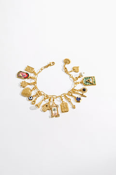 SULTANS, SCRIBES & SHAMANS CHARM BRACELET GOLD