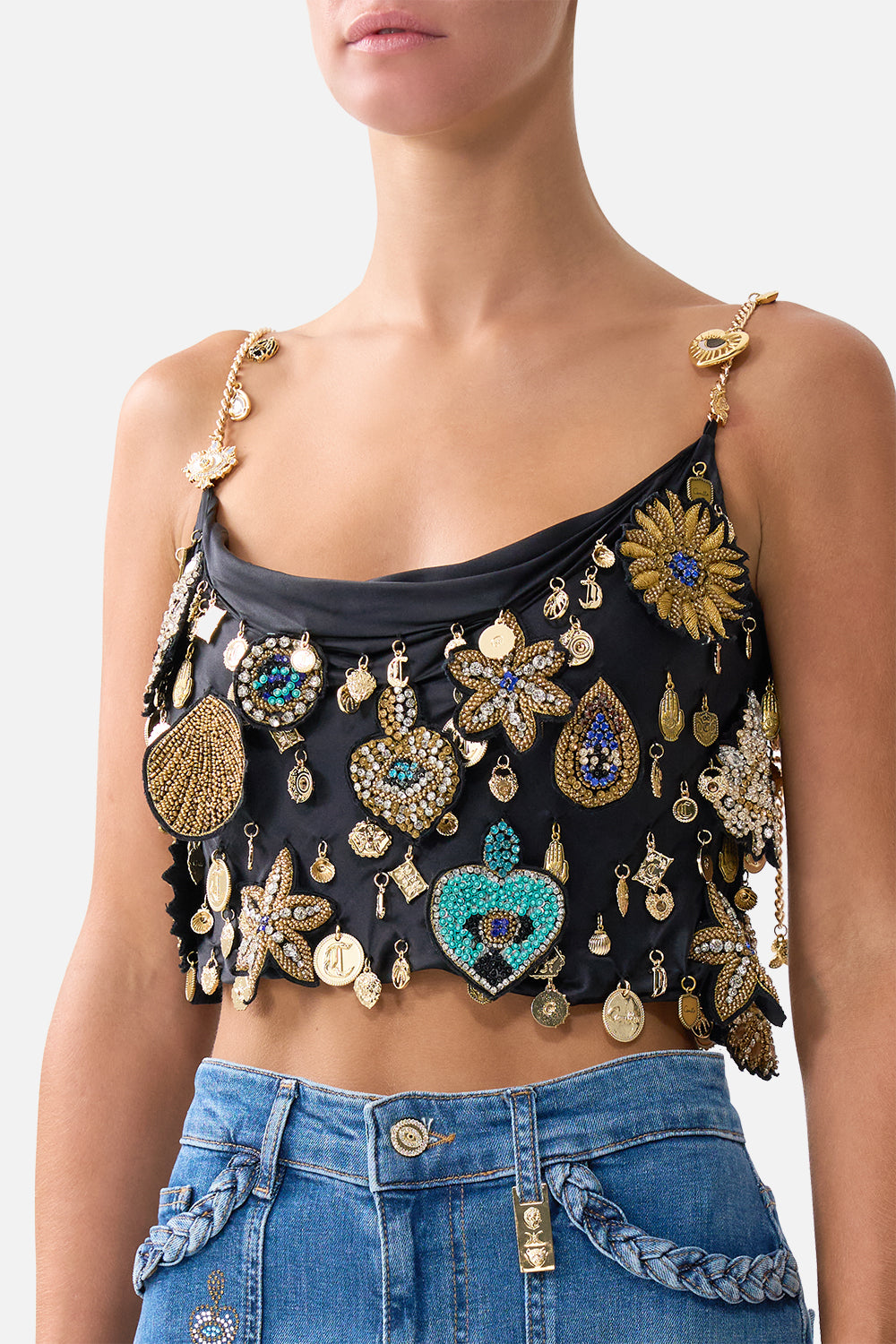 The CAMILLA BIAS CROP CAMI AMULETS AND ALCHEMY