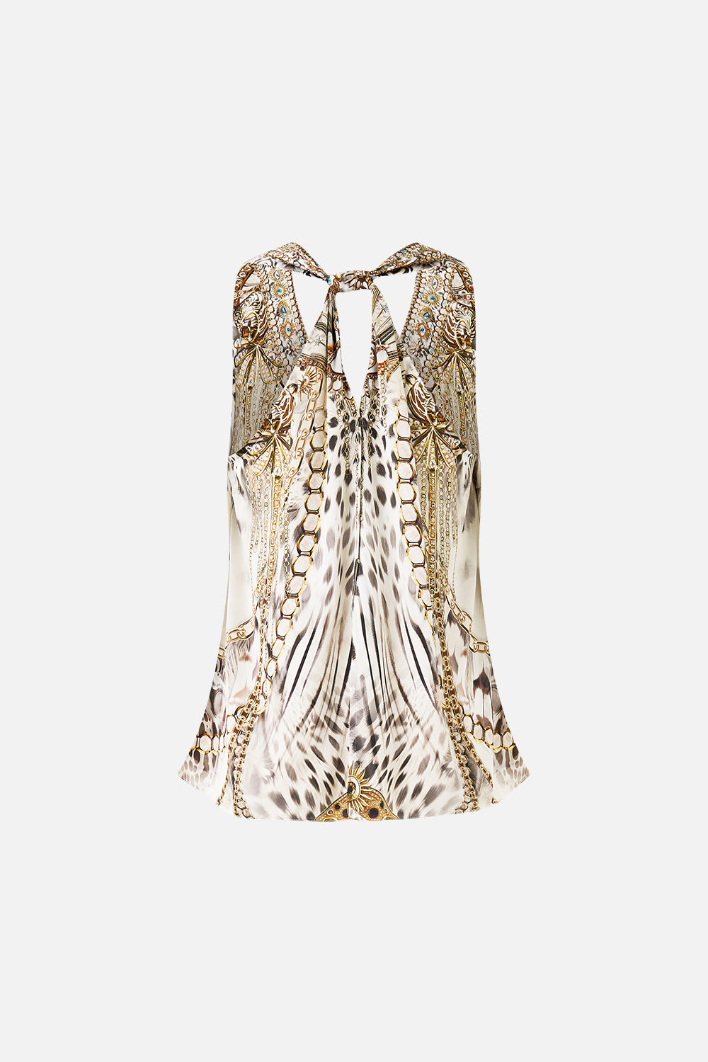 The CAMILLA V-NECK TOP WITH KNOT BACK LADY LIONHEART