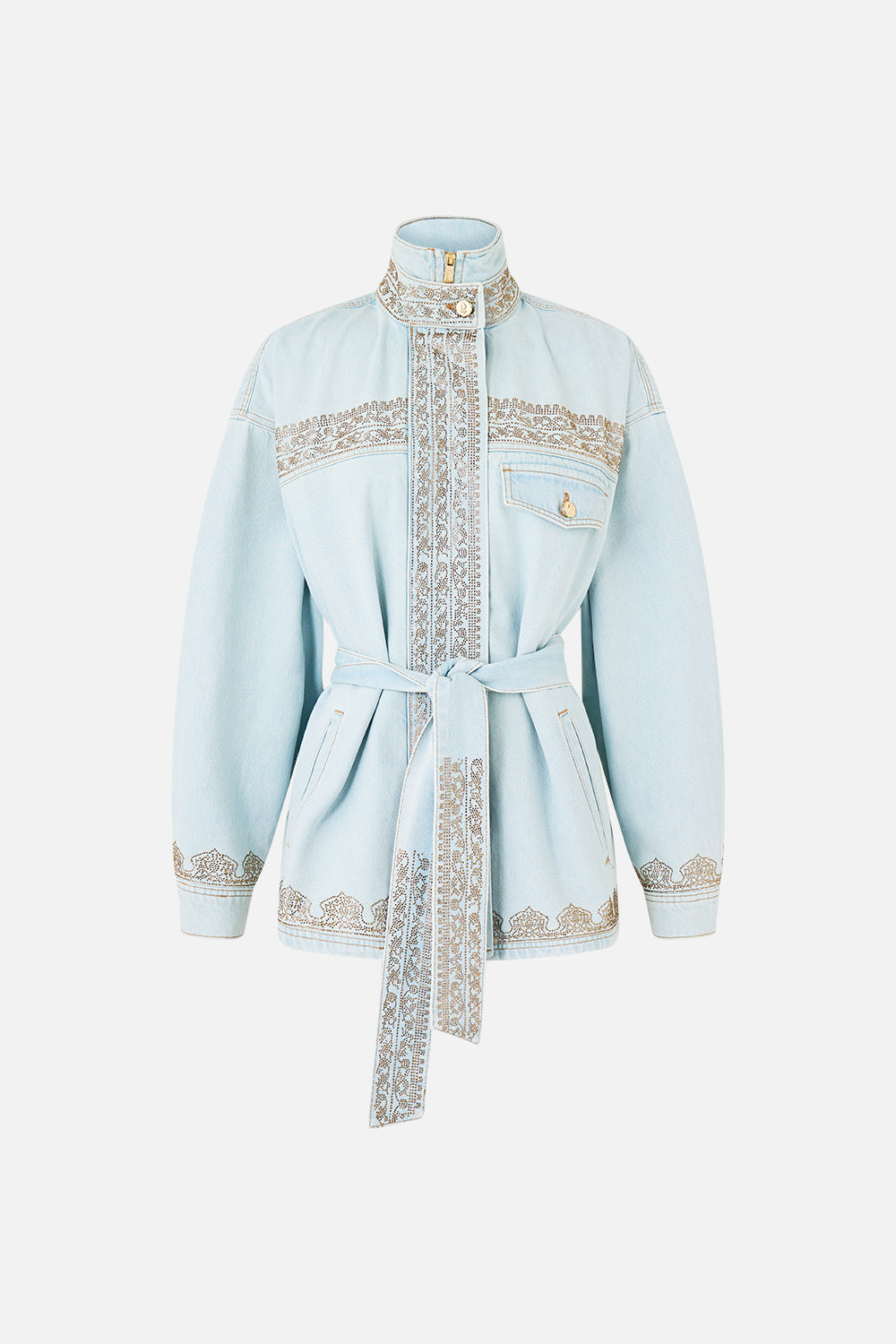 ALIKA ISTANBUL ALCHEMY HIGH NECK JACKET DENIM