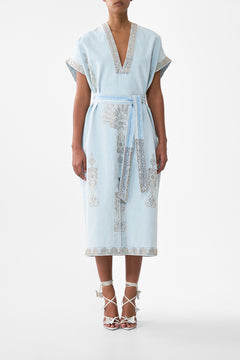 ALIKA ISTANBUL ALCHEMY BELTED KAFTAN DENIM
