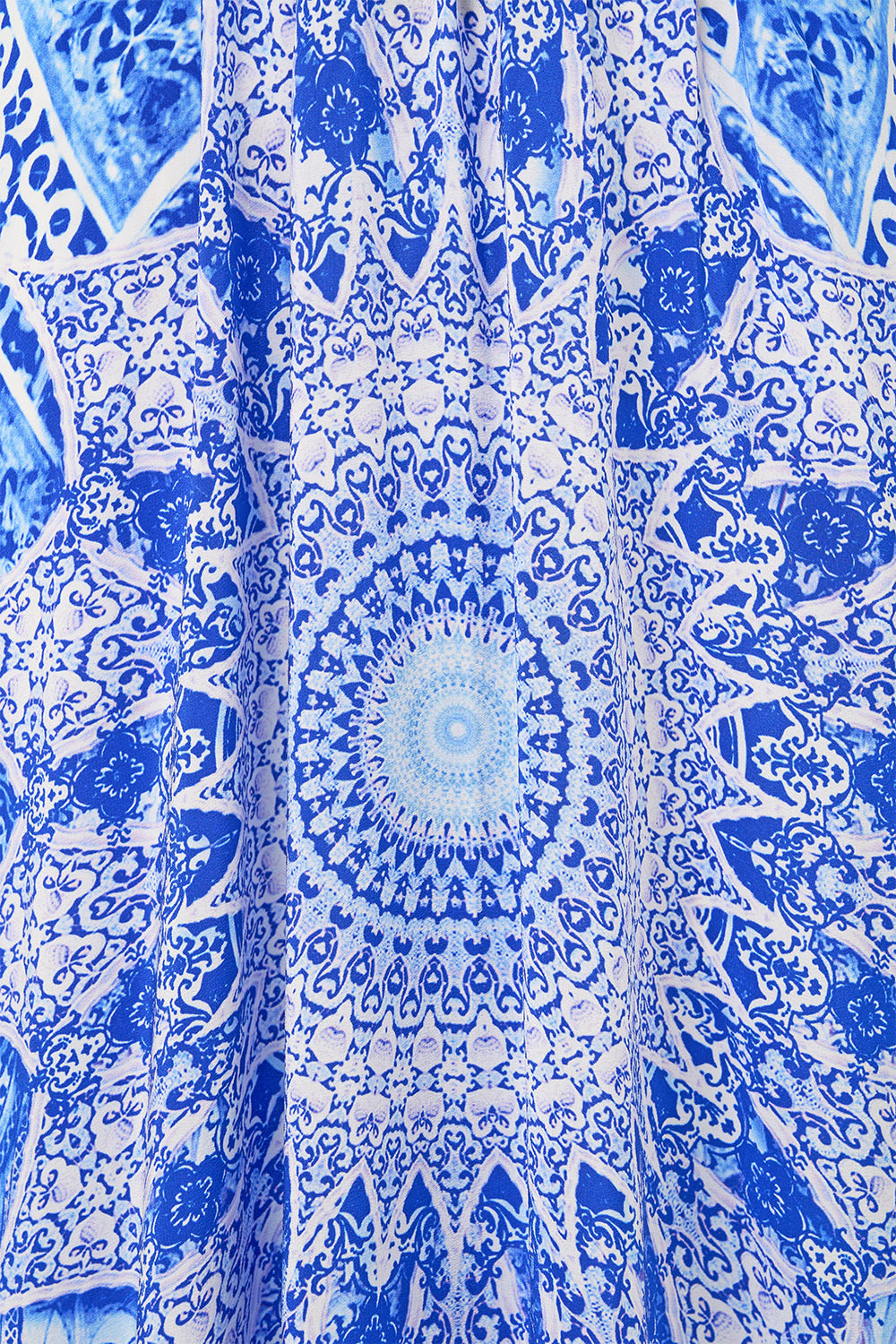 WAISTED DRESS WITH HEM RUFFLE THE BOSPHOROUS