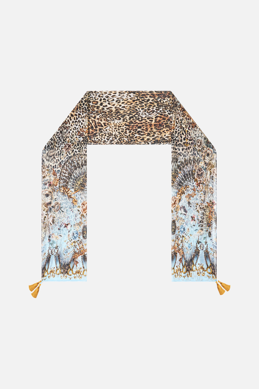 The CAMILLA LONG SILK CRINKLE CHIFFON SCARF FIESTA, SIESTA, REPEATFIESTA, SIESTA, REPEAT