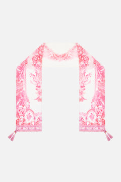 LONG SILK CRINKLE CHIFFON SCARF LIVIN LA VIDA ROSA