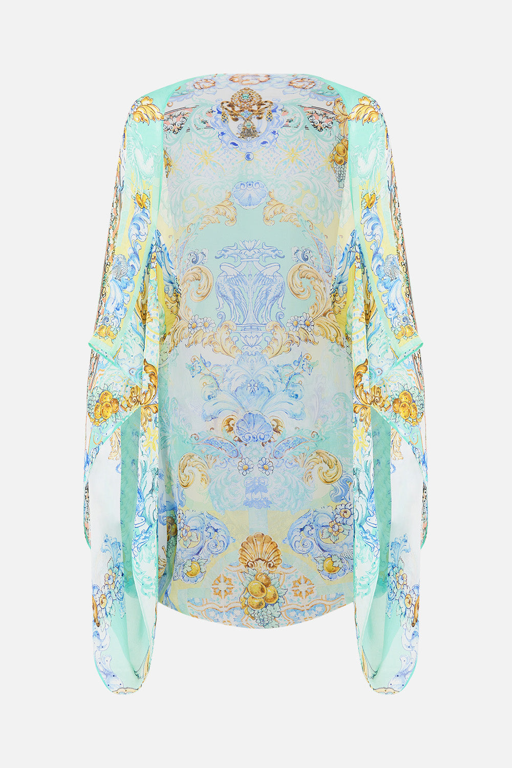 The CAMILLA SILK CHIFFON SHRUG DIAL UP THE TILES