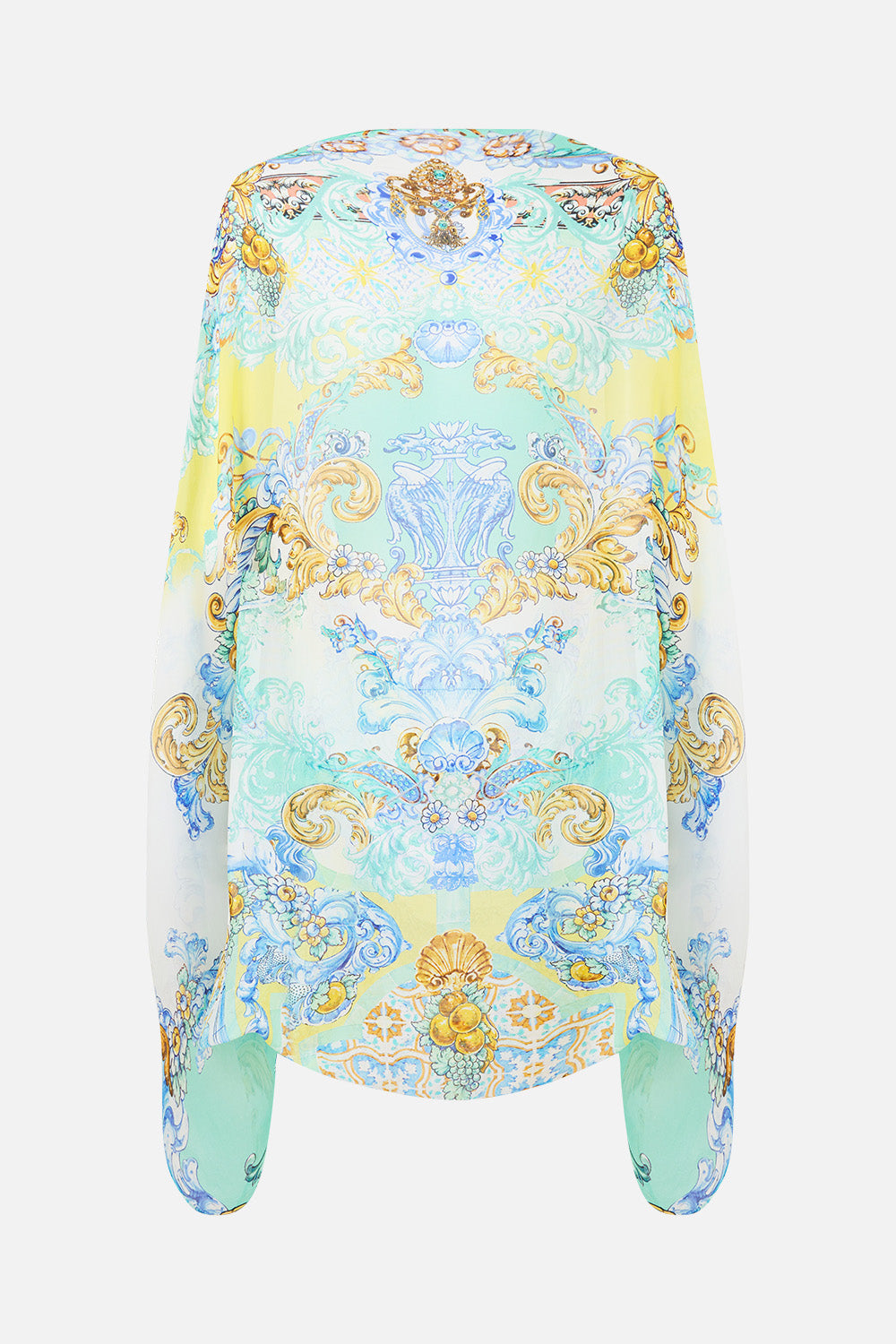 The CAMILLA SILK CHIFFON SHRUG DIAL UP THE TILES