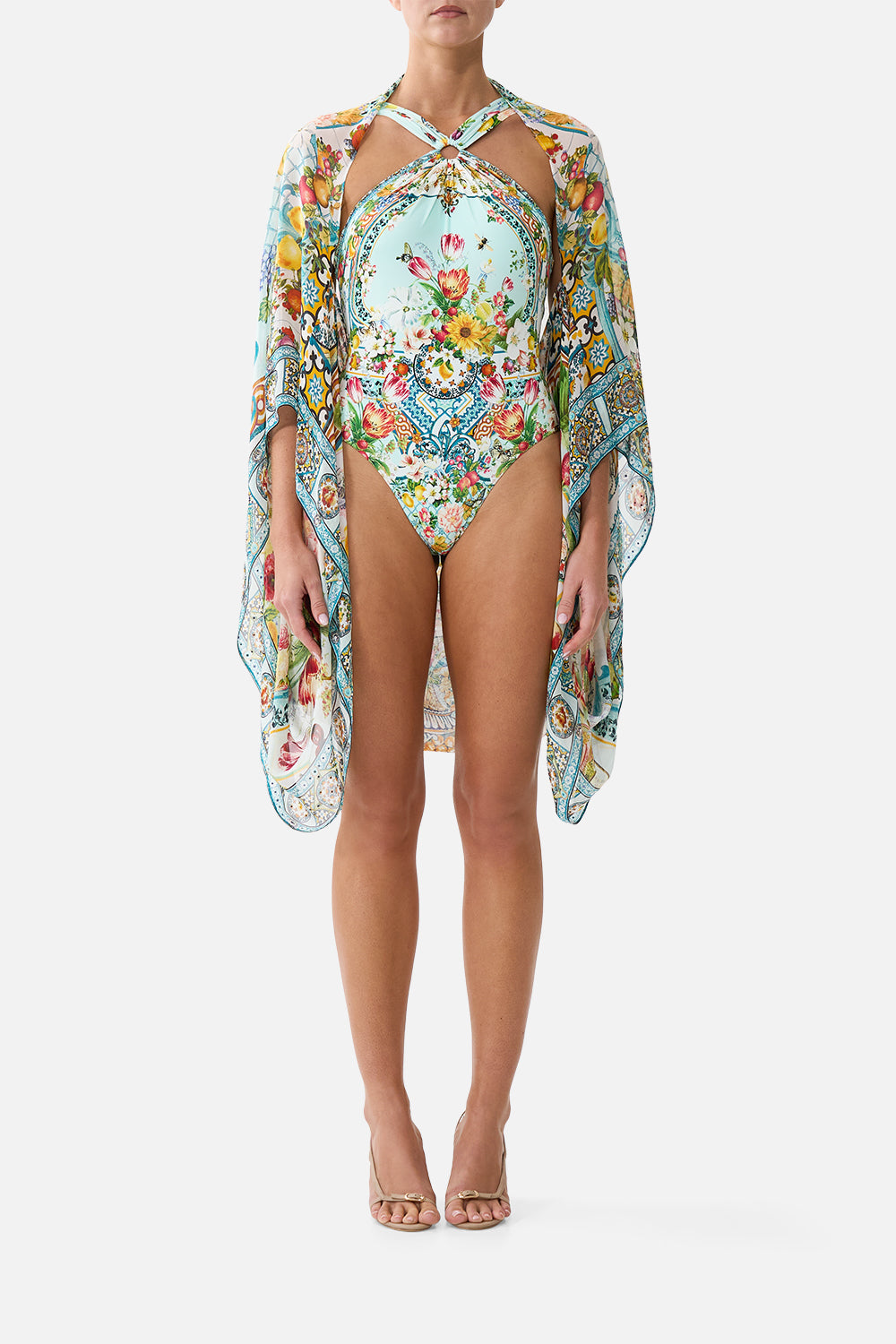 The CAMILLA SILK CHIFFON SHRUG MAGIC OF THE MERCADOMAGIC OF THE MERCADO