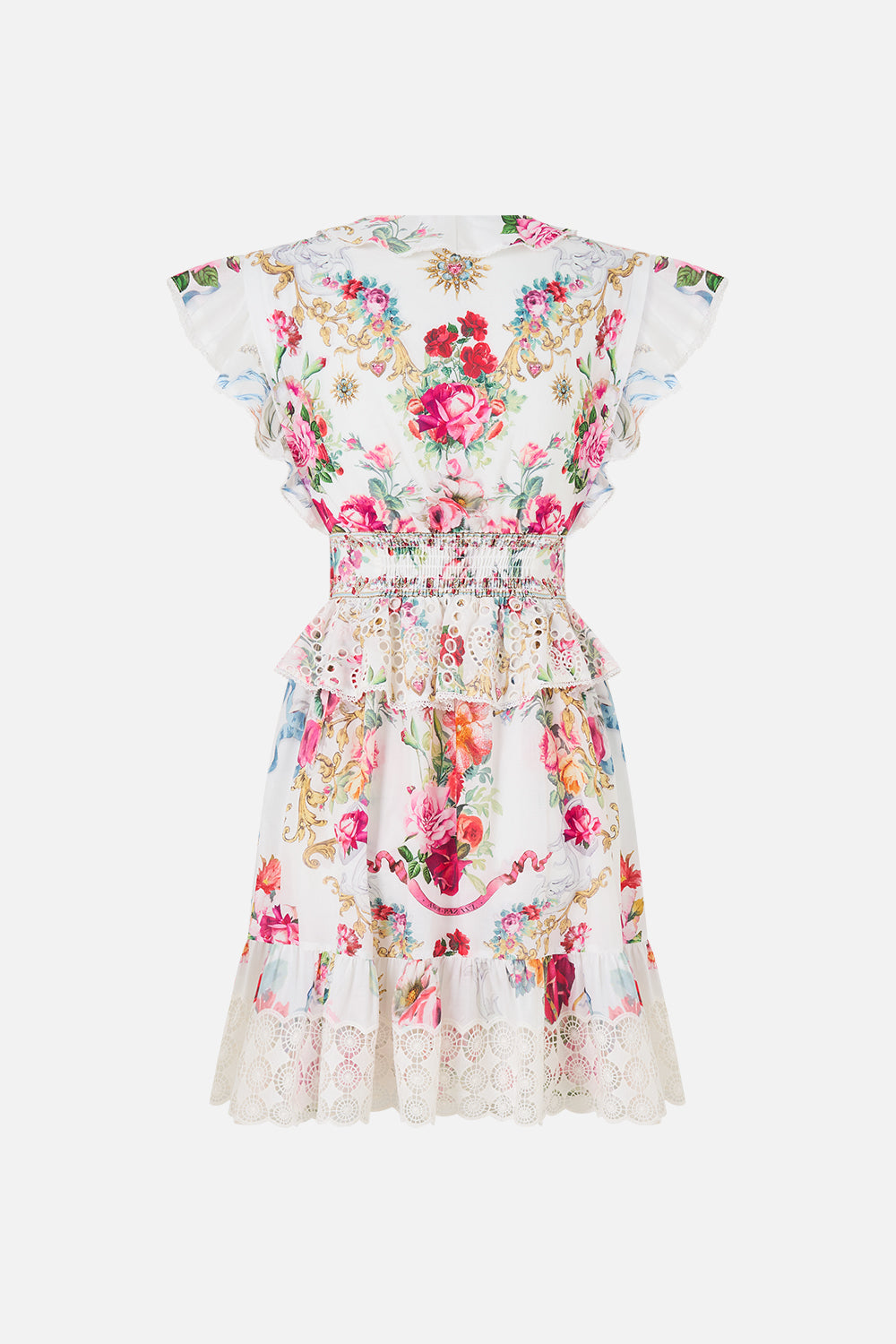 WAISTED SHORT DRESS WITH RUFFLE DETAILS TORERO LIBERTINE