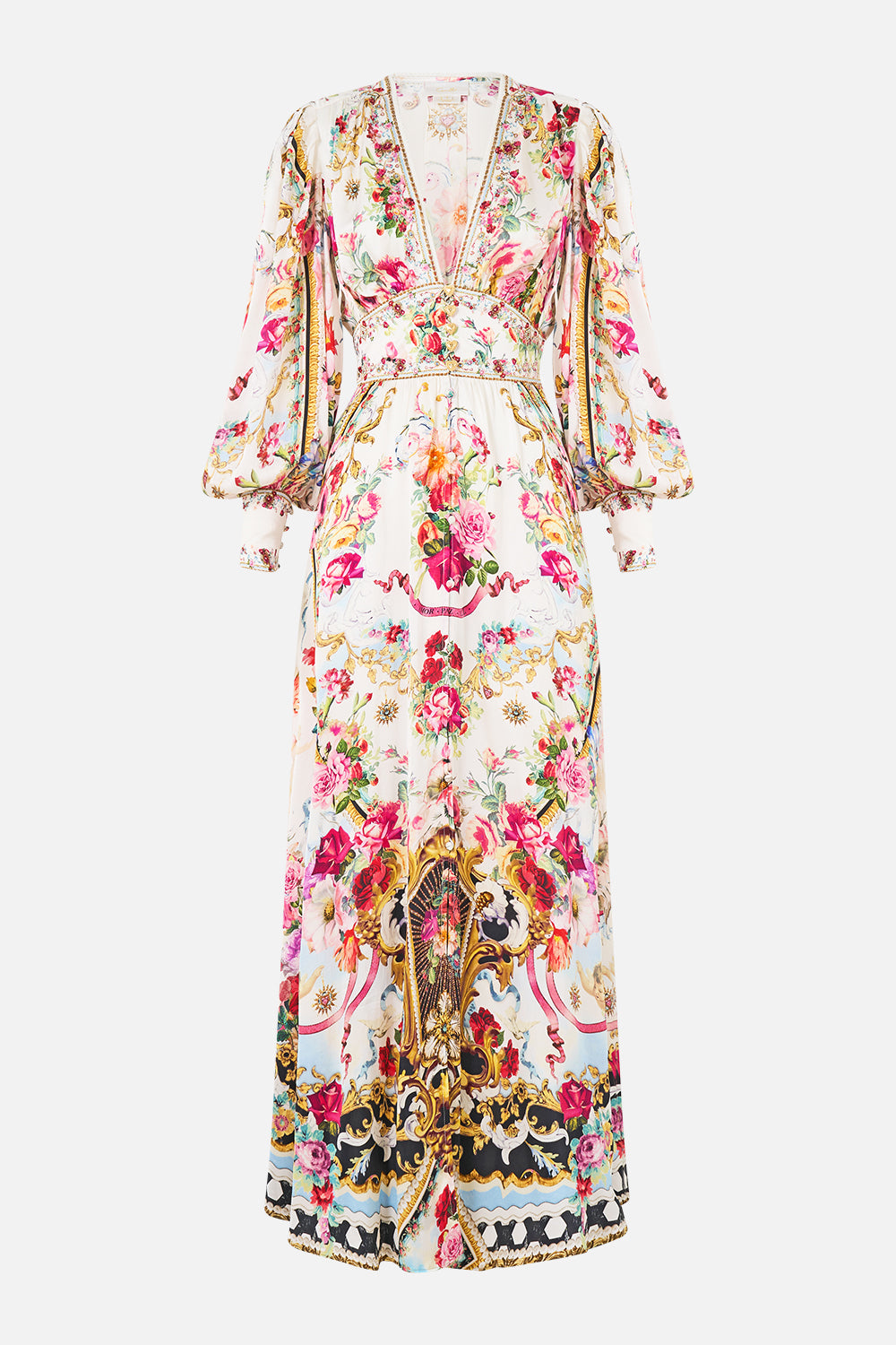 SHAPED WAISTBAND DRESS WITH GATHERED SLEEVES TORERO LIBERTINE
