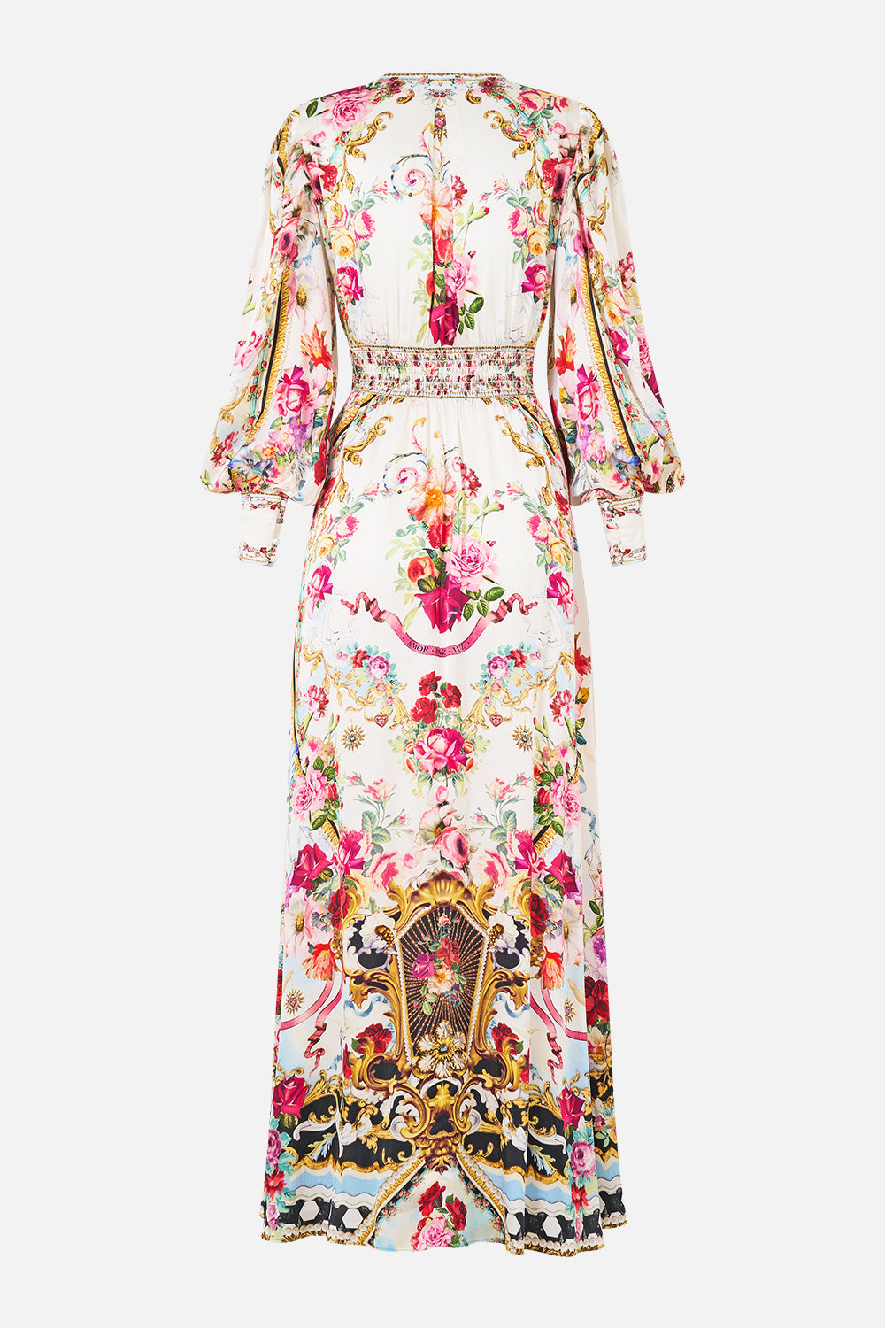 SHAPED WAISTBAND DRESS WITH GATHERED SLEEVES TORERO LIBERTINE