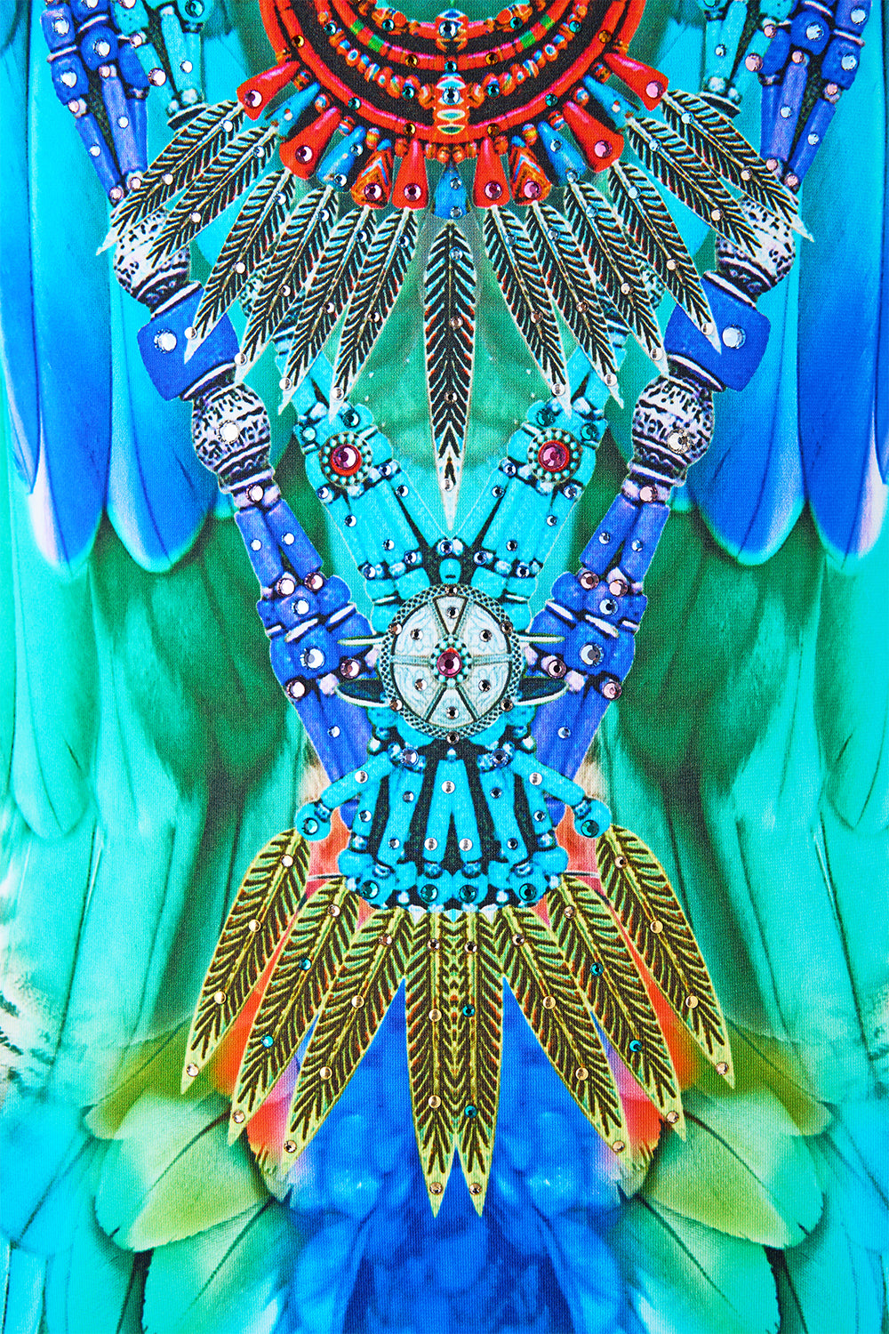 SCOOP NECK ONE PIECE WITH SCOOP BACK JUNGLE FLIGHT