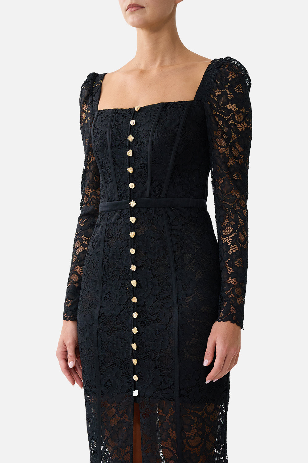 The CAMILLA BUST DETAIL DRESS WITH LONG SLEEVE TAURUS RISING