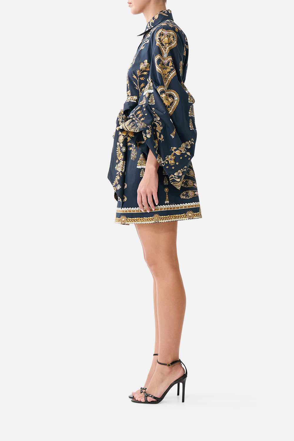 The CAMILLA VOLUME SLEEVE SHIRT DRESS WITH TIE TAURUS RISING