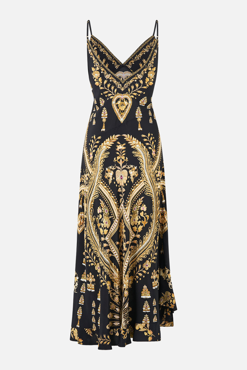 The CAMILLA BIAS SLIP DRESS WITH FRILL HEM TAURUS RISING