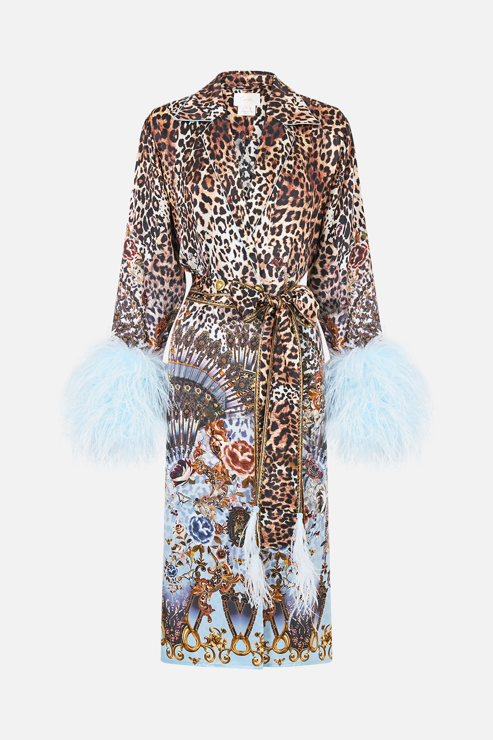 SPLIT CUFF SOFT COAT WITH FEATHERS FIESTA, SIESTA, REPEAT