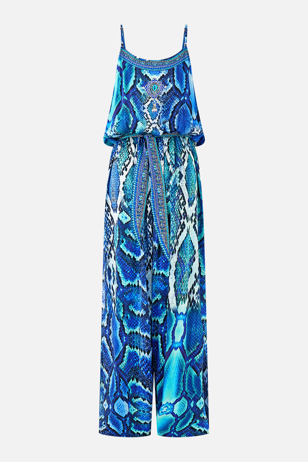 SHOESTRING STRAP JUMPSUIT THE SAPPHIRE SERPENT