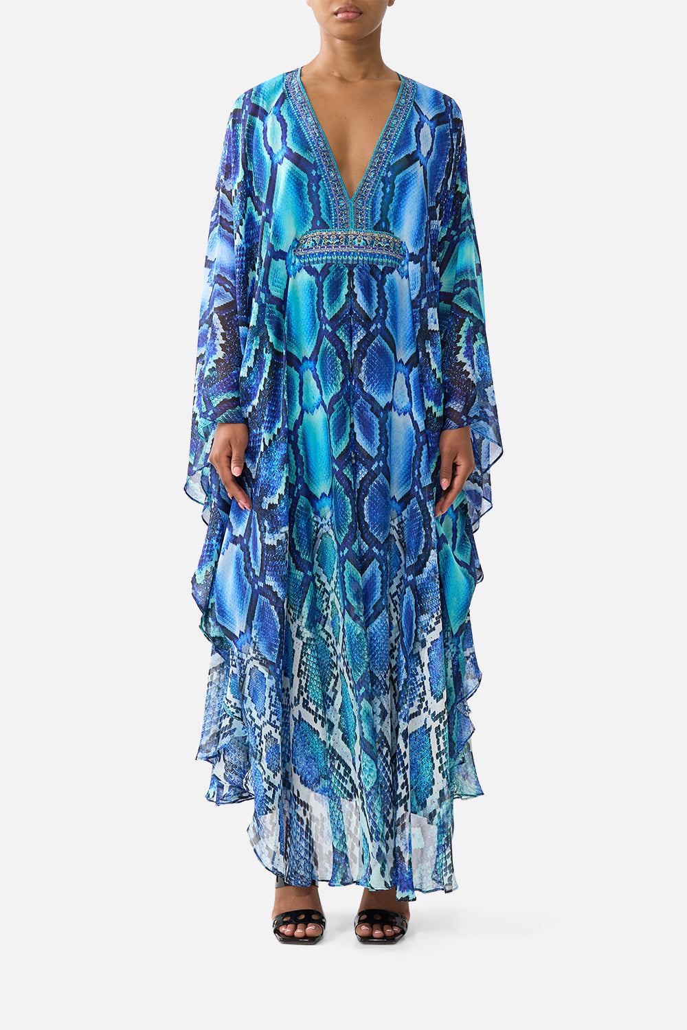 LONG KAFTAN WITH WAIST DETAIL THE SAPPHIRE SERPENT