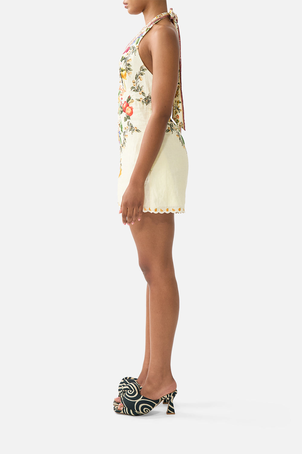 BUTTON FRONT HALTER PLAYSUIT VA VA VINTAGE